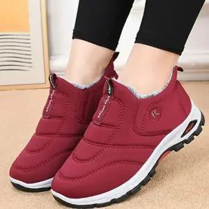 여성 털 부츠 따뜻한 기모 앵클 여성 패딩 부츠 겨울 신발 모카신 슬립온 데일리 털신 편한