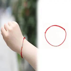 얇은 로프 팔찌 레드 빨간색 실팔찌 패션 남녀 공용