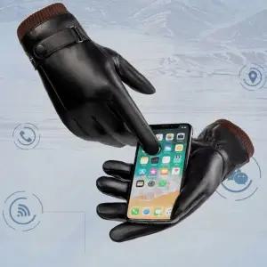 남성 방한 장갑 기모 스마트폰 데일리 남성 가죽 장갑 터치 겨울 라이딩