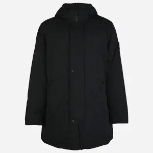 스톤아일랜드 5F 7100008 S0026 V0029 마이크로 트윌 후드 패딩 자켓 블랙