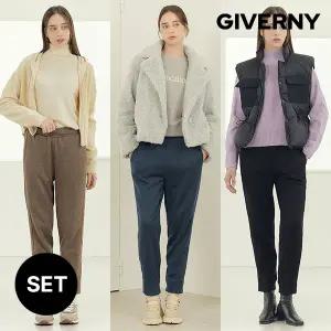 지베르니 여성 니트 기모 조거팬츠 3종세트