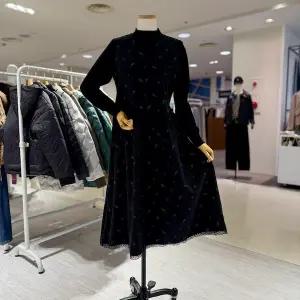 [대구백화점] [스테파니]골덴 레이어드 꽃 원피스(A25SO5403)