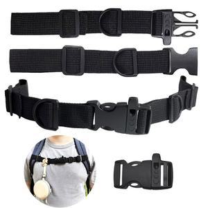 2 PCS 백팩 가슴끈 추가, 백팩과 책가방용 조절 가능한 흉골 스트랩, 하이킹 조깅을 위한 호루라기 퀵 릴리스 버클과 슬라이드 잠금이 있는 헤비 듀티 허리 스트랩 가슴 벨트