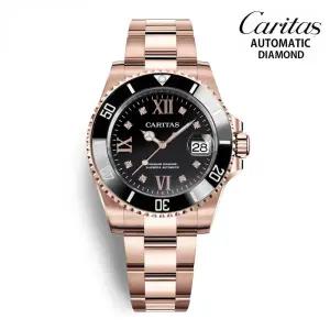 카리타스 다이아몬드 세라믹 오토매틱 사파이어 남자 선물 명품 예물 고급 로즈골드 메탈 손목 시계 /  C17300BM