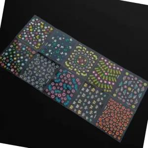 [하프클럽/]네일스티커 꽃 디자인 10장 방수 네일 장식 스티커 페디큐어 핸