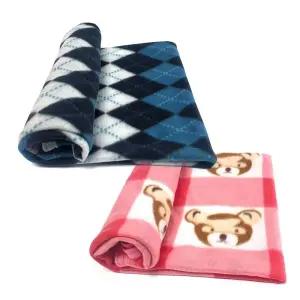 LND 디자인 무릎담요 체크 구름 알파벳 항공 담요 무