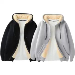 데일리 양털 기모 후드집업 기모후드집업 후리스 여자 겨울후드집업 커플 오버핏 빅사이즈 남자