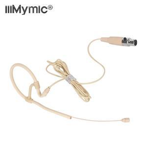 IiiMymic 싱글 이어 후크 헤드셋 마이크  슈어 무선 바디팩 송신기 TA4F 인터뷰용  4 핀 XLR 베이지 헤드웨