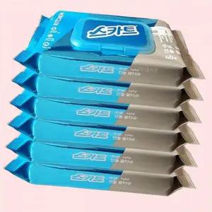 스카트 주방 식탁 전용 물티슈 40매x6개 유한킴벌리 4076702