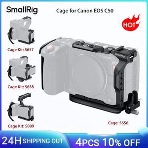캐논 EOS C50용 SmallRig 카메라 케이지(NATO 레일 케이블 클램프 포함) 오리지널 XLR 탑 핸들과 모듈형 호