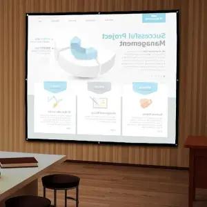 고품질 프로젝터스크린 이동형 빔프로젝터 스크린 203x152cm (WFB9F92)