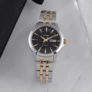 [시티즌] BF2018-52E 데이데이트 쿼츠 아날로그 클래식 남자 메탈 시계c