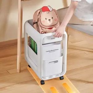 히키스 부드러운 2단 수납 서랍형 슬라이딩 이동식 트롤리 ecoco