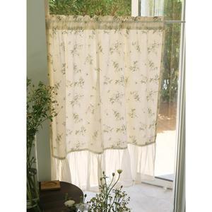 플라워 프릴 창문커튼 바란스 가리개 커튼 작은창