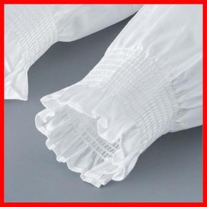 C63F 여성 손목 커프스 분리형 레이스 프릴 겨울 가을 셔츠 스웨터 거짓 슬리브 화이트