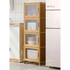 4단 5단 대나무 수납 접이식 양동이 거실수납장 진열장