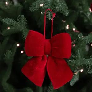 리본장식 크리스마스 벨벳 리본 레드 걸이 인기 필수템 트리 소품 오너먼트 꾸미기 통통 장식