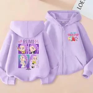 kpop 데몬헌터스 후드티 키즈긴팔 기모 kpop 더피 라운드 호랑이 미라 티셔츠 주니어