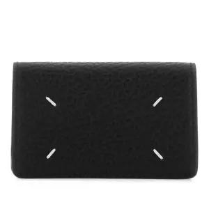 메종마르지엘라 텍스처드 블랙 가죽 동전 지갑 SA3VX0008P4455 T8013