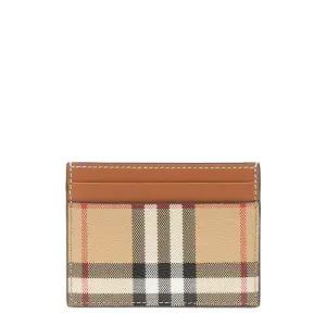 [명품] 체크 패턴 캔버스 여성 카드 지갑 8109801