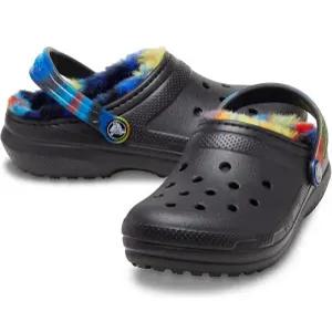 [크록스] 키즈 클래식 라인드 스프레이 다이 클로그 208081-0C4 블랙 / 유아 초