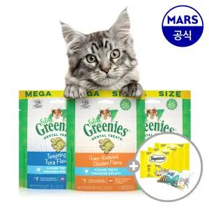 그리니즈 필라인 3개 골라담기+캣닢쿠션+템테이션12gx3팩