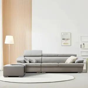 동서가구 플렉스 무빙형 헤드틸팅 천연면피가죽 4인 소파 DF916003 모음