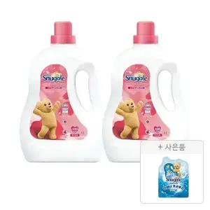 스너글 초고농축 섬유유연제 블루밍부케 4L, 2개 + 증정 (섬유유연제 블루스파클 플러스 100ml, 1개 )