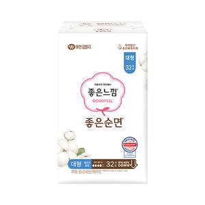 좋은느낌 좋은순면 울트라슬림 대형, 32매, 1개