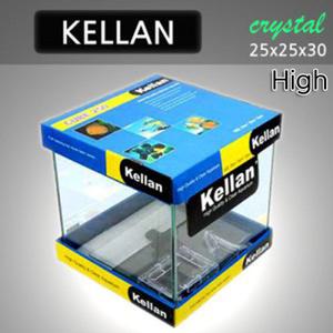 켈란 어항 25큐브H 하이 25*25*30/ 수족관 오픈 누드 수조 열대어 해수어 관상어 구피 수초 매트 유리 뚜껑