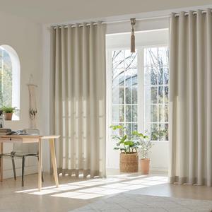 [맞춤] 형상기억 헤이즐 사계절 암막 커튼 거실형