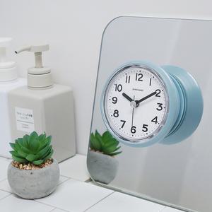 [시우아트/국내생산] 베이직욕실방수시계(6color)/흡착시계/건전지포함/아크릴거치대포함