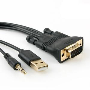 Coms HDMI 컨버터(VGA+ AUDIO to HDMI) 케이블 FW119