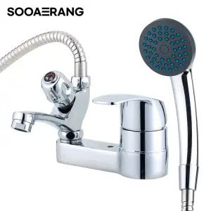 국산 수애랑 투홀 샤워겸용 세면기 수전 SMF-104 4인치