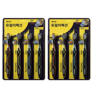 AP 메디안 듀얼이펙션 칫솔 미세모 4입x2개