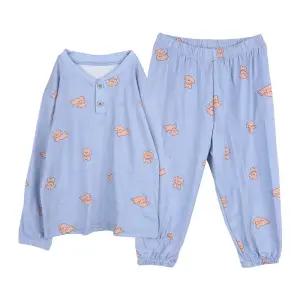 필굿 남아동 극세사 피치기모 수면잠옷세트 부들이 아기 유아 주니어 유치원 초등 중 고등학생 파자마파티 홈웨어 실내복