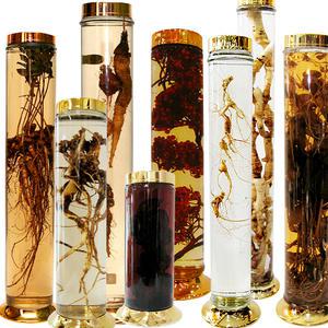 명품 일자 유리 술병/인삼 과일 산삼주병 장뇌삼술병