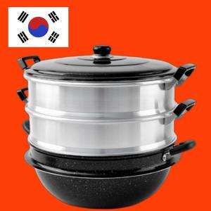 국산 대형 3단 찜솥 큰냄비 만두 찜기 업소용 곰솥 찜통 찜냄비