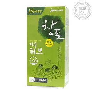 중외 창포 빠른허브 1호 염색약 진한흑색