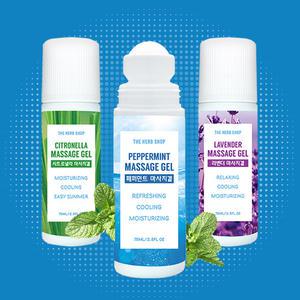 더허브샵 아로마롤온 마사지겔 75ml / 페퍼민트 라벤더 시트로넬라 오일