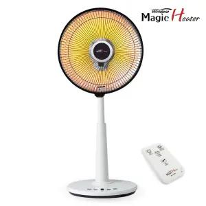 리퍼브 매직히터 가정용/업소용/작업실 선풍기형 스탠드 키높이 카본램프 리모컨형 전기 난로 난방기 WH-7510RC