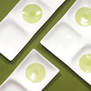 한국도자기 라임 2칸 3칸 4칸 사각 나눔접시