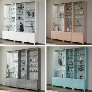 활용도높은 슬림라인 유리 장식장 피규어 진열장