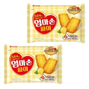 롯데 엄마손파이 254g x 2개 / 대용량 과자 간식