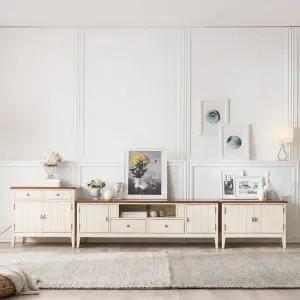 수입 유럽형 빈티지 엔틱가구 RG 22 꼬망 아이보리 TV 드레스 거실장 세트