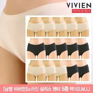 [하프클럽/DELOR]비비안 노라인 심리스 팬티 5종 세트 택1(RS655)