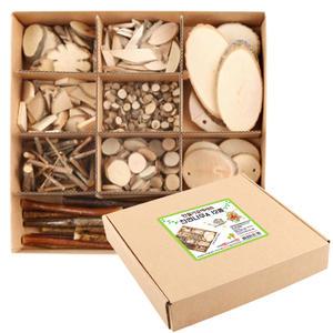 나무조각세트 천연나무조각A 12종 / 자연물만들기
