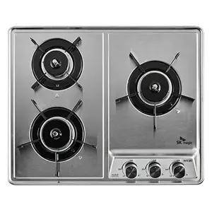 3구 빌트인 가스레인지 매립형 가스쿡탑 건전지식 스텐 타공 560x430 GRA-B3216D