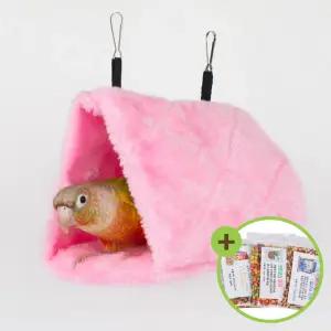 앵무새 삼각터널 침대(소)밍크 은신처 텐트 OF-5065