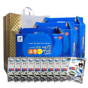 국내산 민속 고향김 3호 15gX30봉(3세트) 선물세트 조미김 도시락김